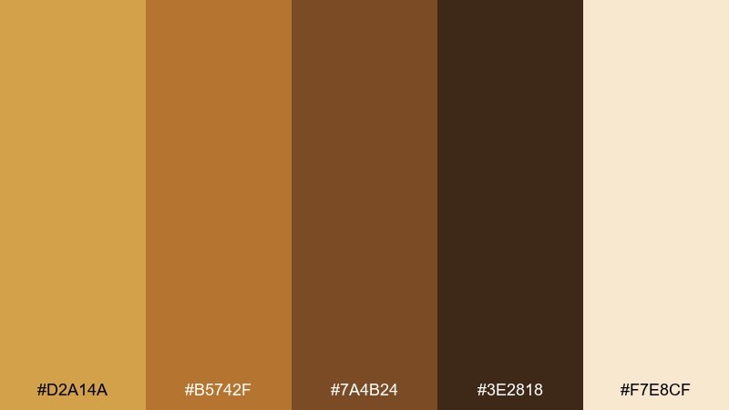 autumn saddle color palette with hex codes