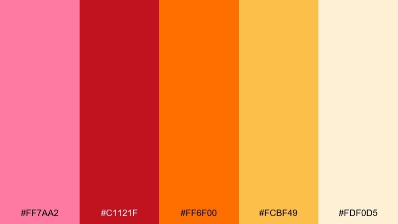 autumn spritz color palette with hex codes