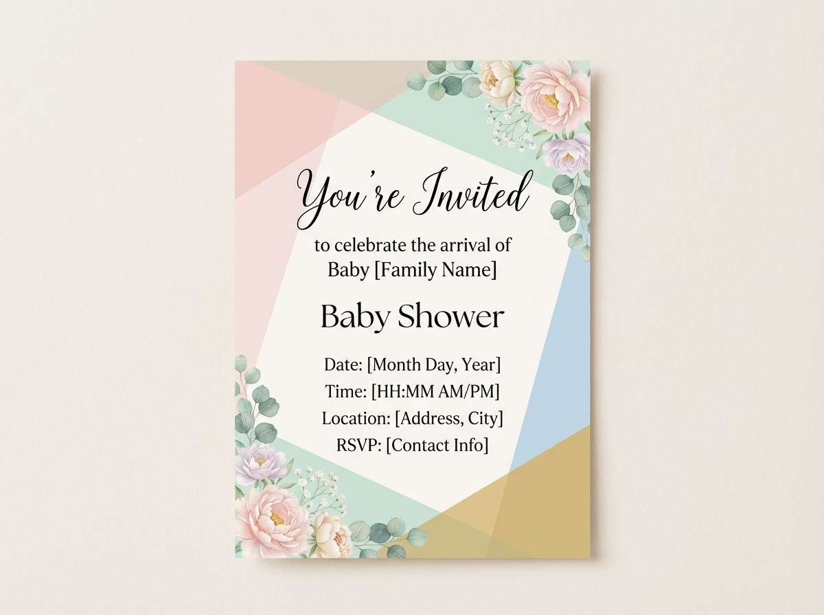 baby shower invitation card