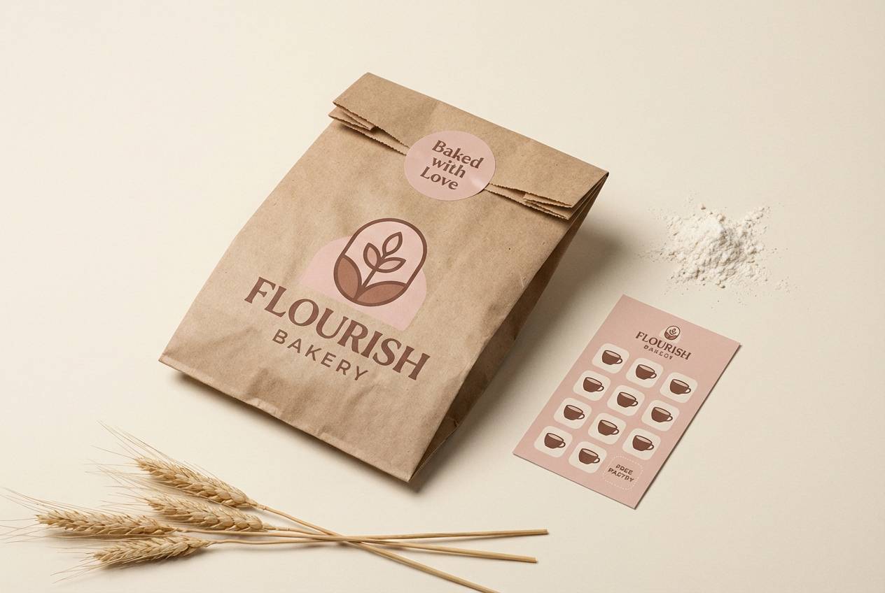 bakery packaging and card