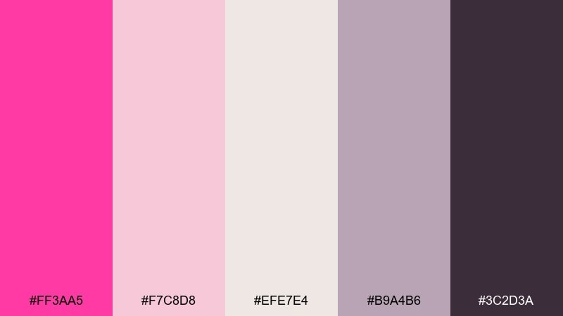 ballet studio color palette with hex codes