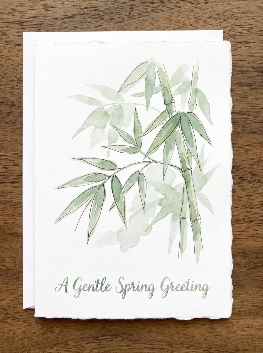 bamboo breeze botanical card