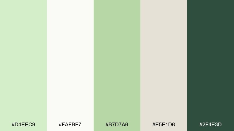 bamboo minimal color palette with hex codes