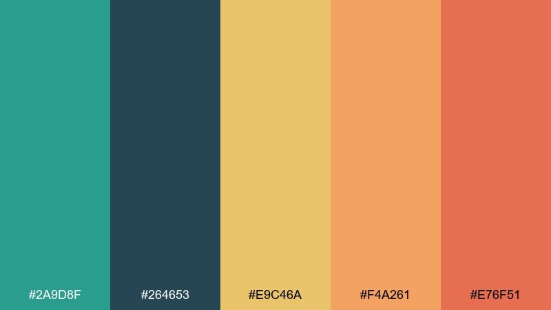banana leaf color palette with hex codes
