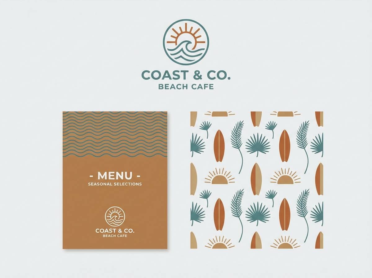 beach cafe menu cover