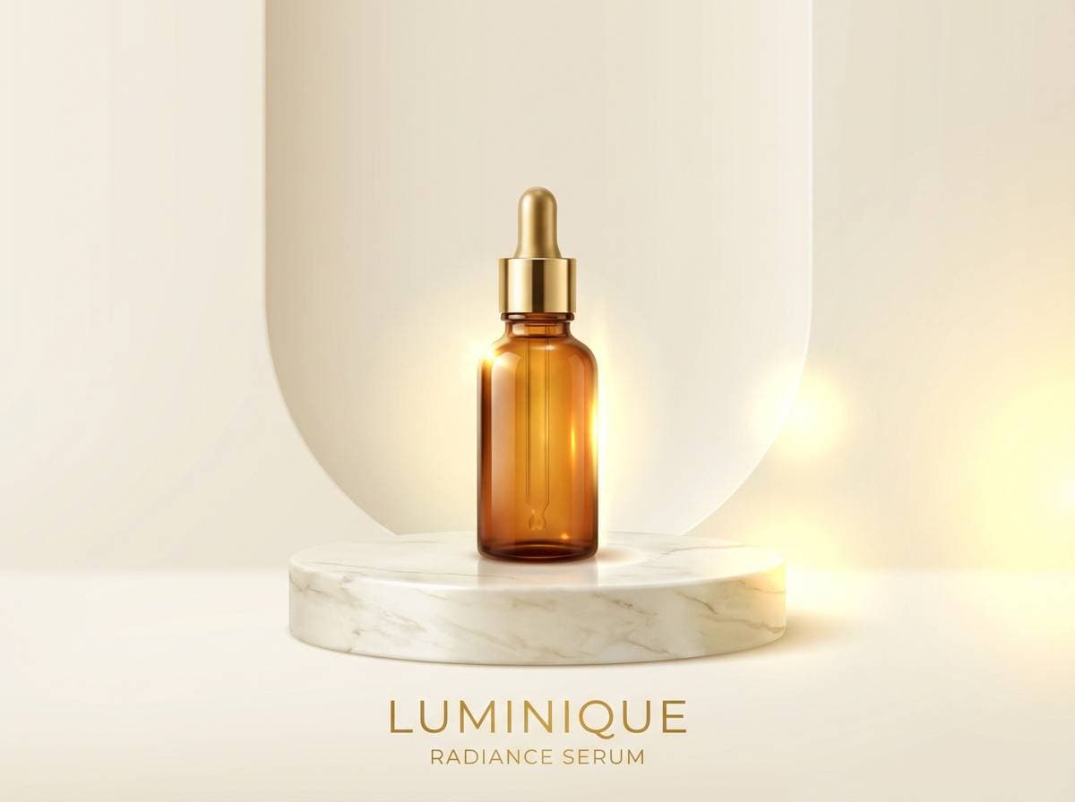 beauty ad marble pedestal