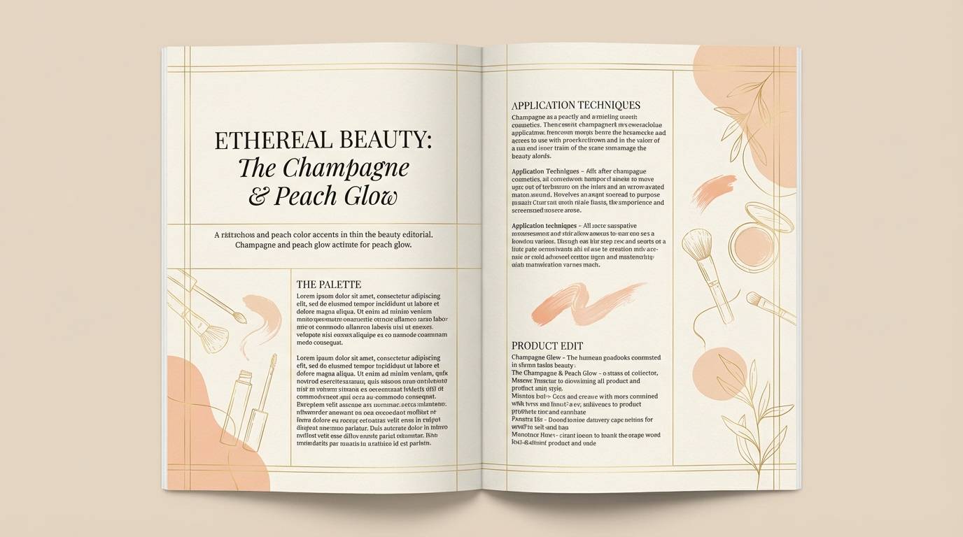 beauty editorial spread layout