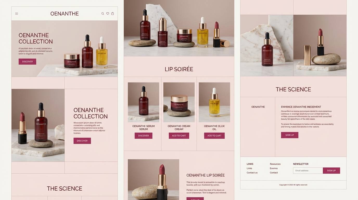 beauty web layout