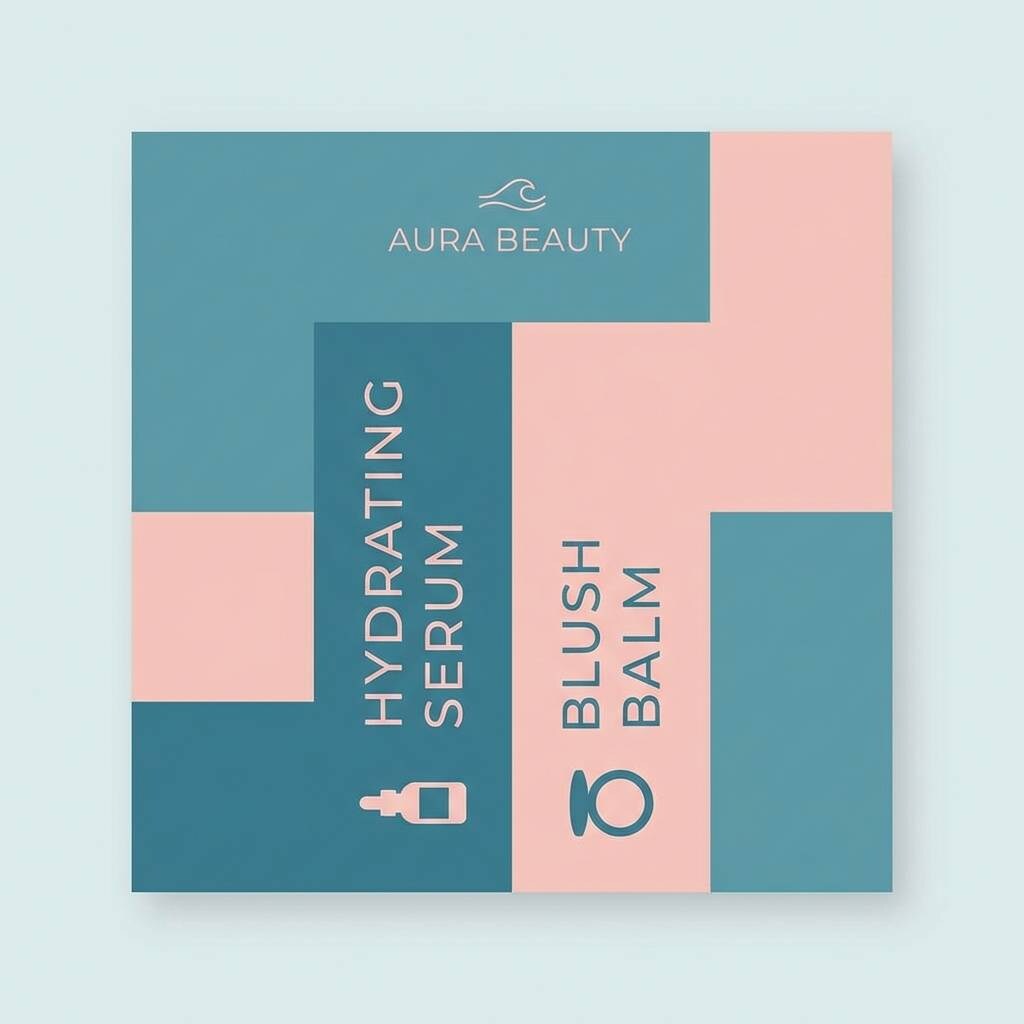 beauty post in blush and blue