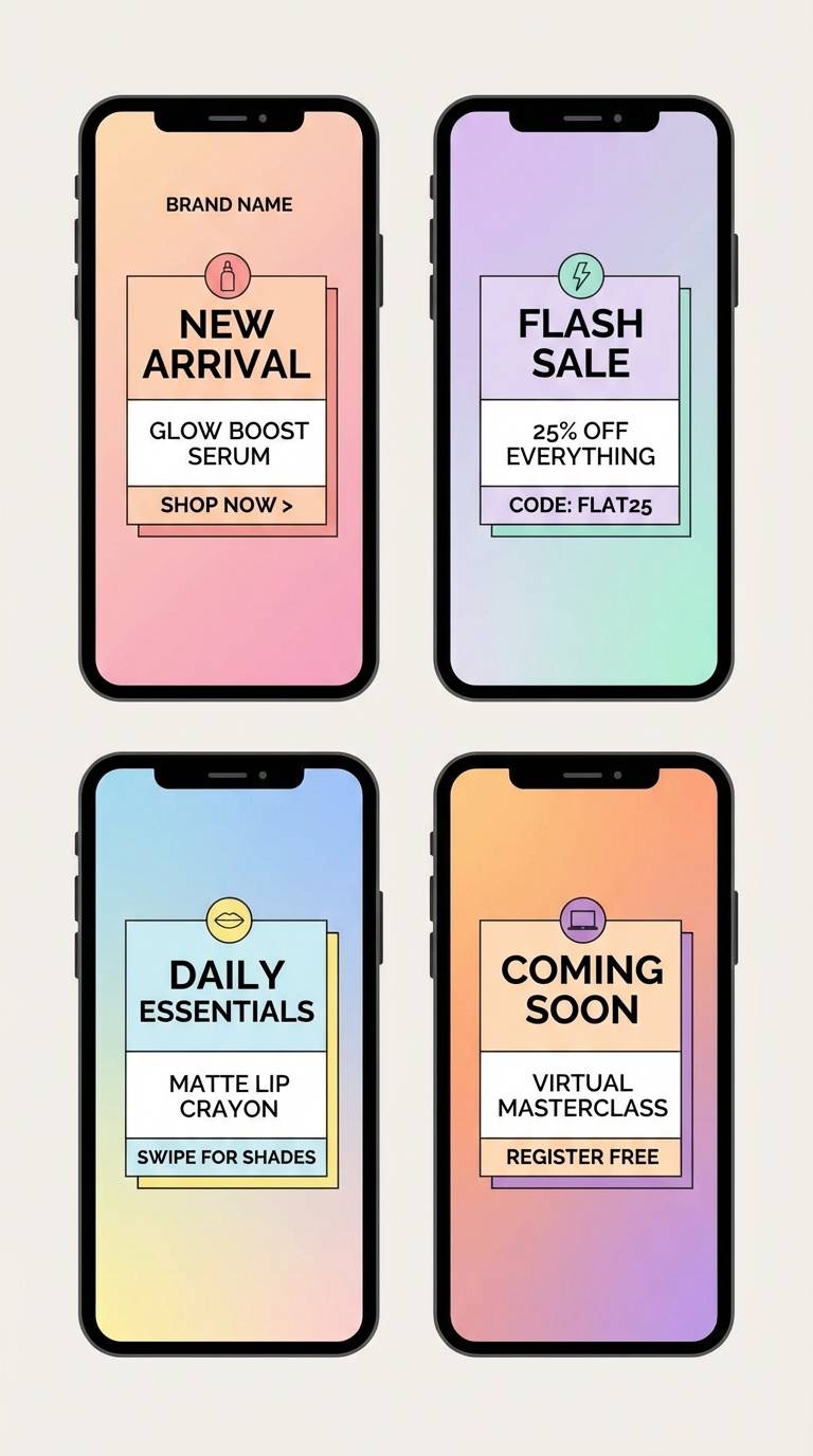 beauty story templates