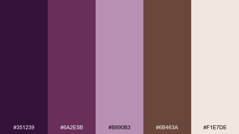 berry brownstone color palette with hex codes