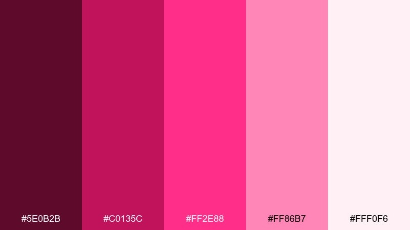 berry soda pop color palette with hex codes