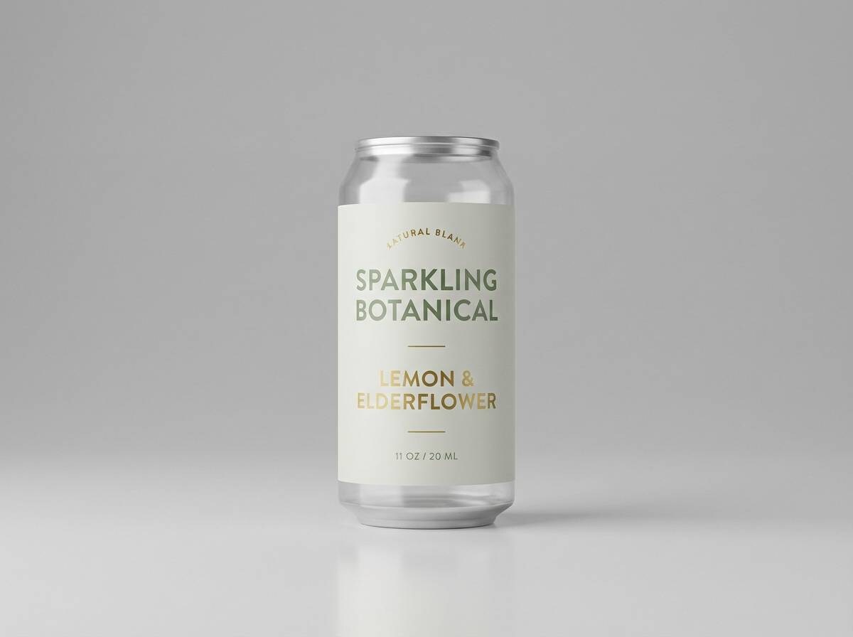 beverage label studio shot