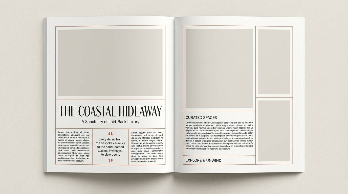 blue lagoon editorial layout