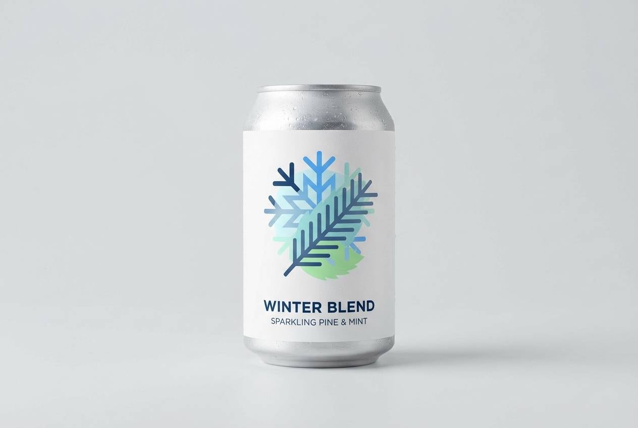 blue neon green color beverage can studio shot