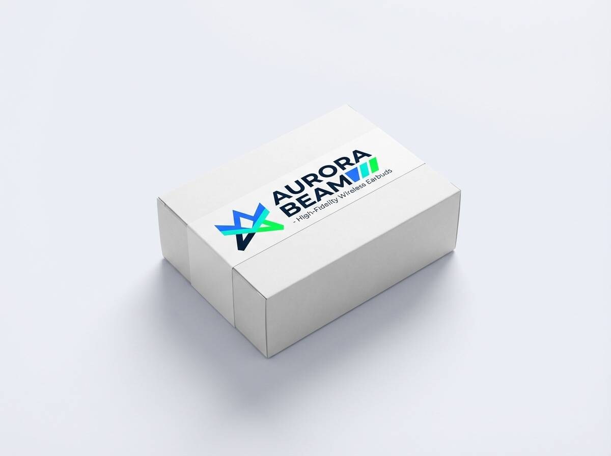 blue neon green tech box packaging