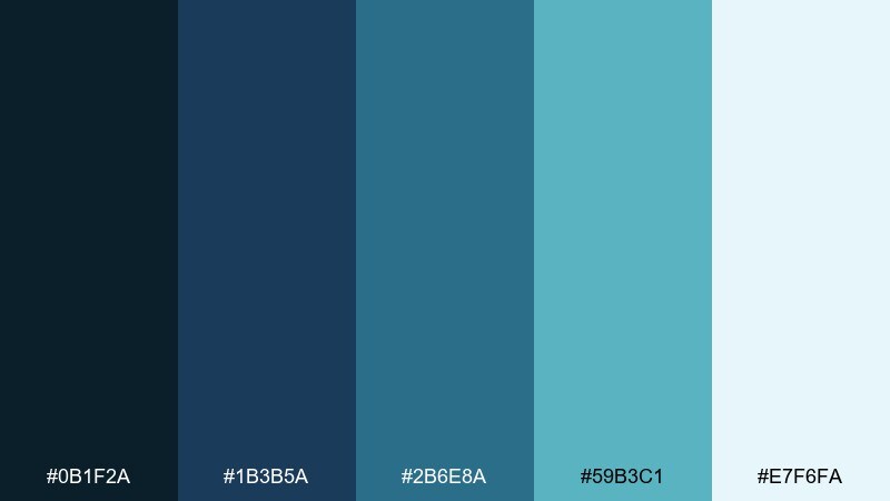 blue steel office color palette with hex codes