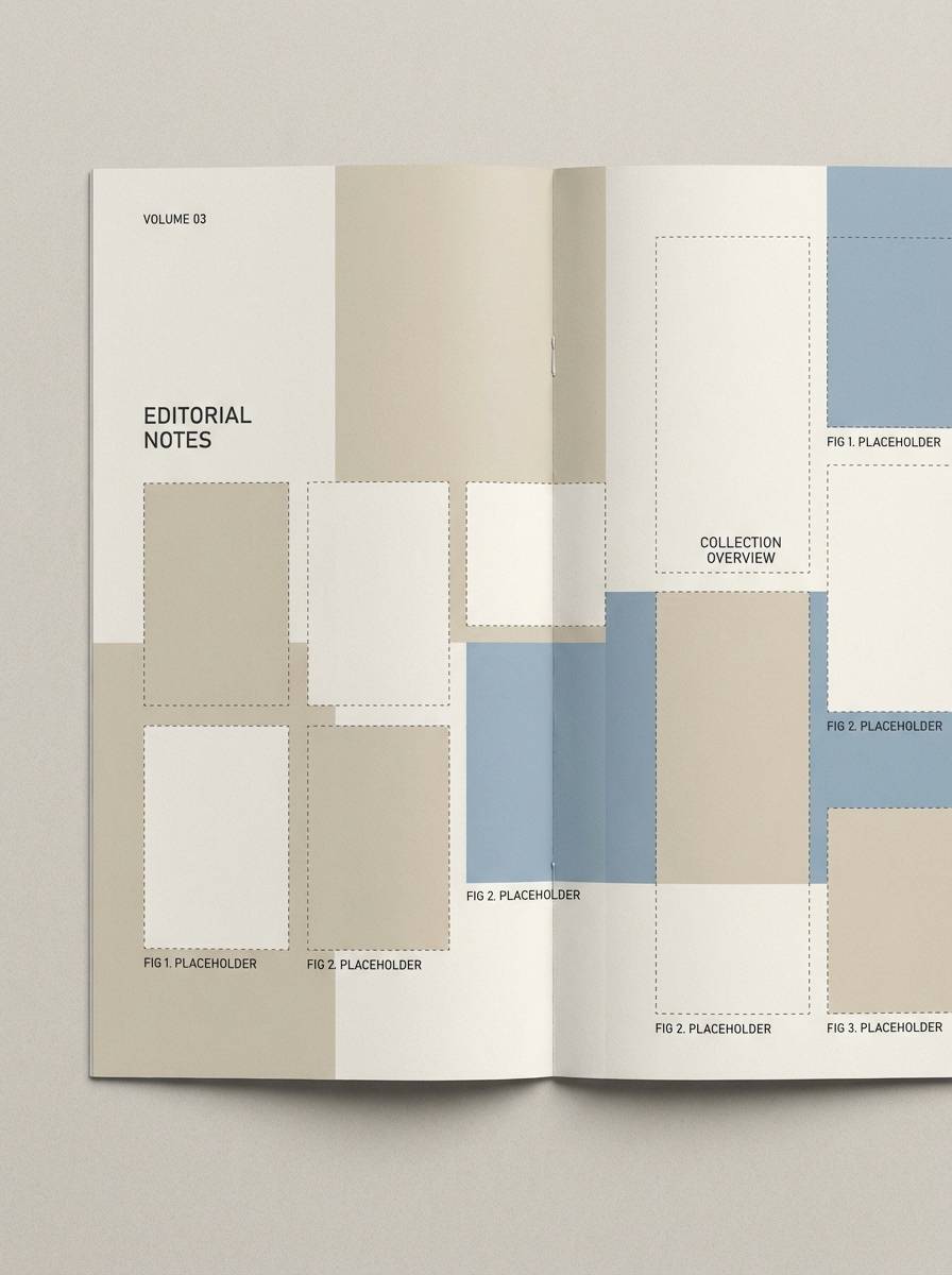 lookbook layout in soft neutrals