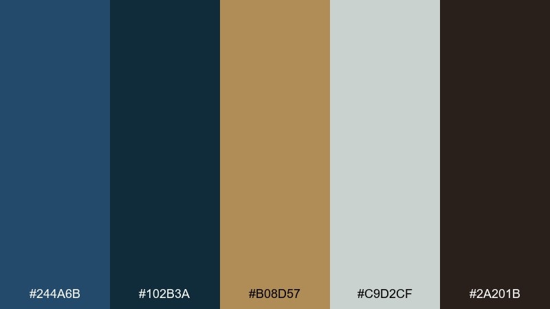 blueprint brass color palette with hex codes
