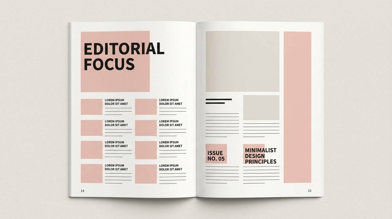 blush black editorial layout