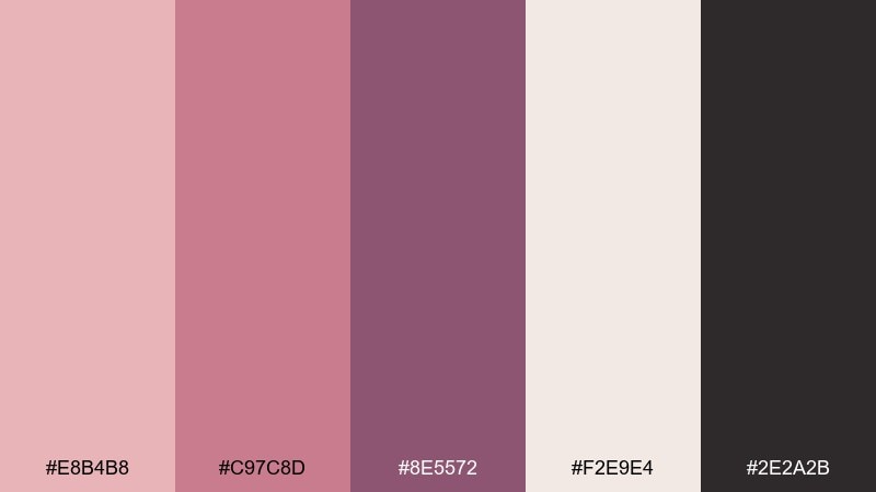 blush kilim color palette with hex codes