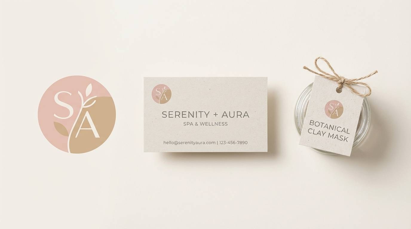 blush sandstone spa branding