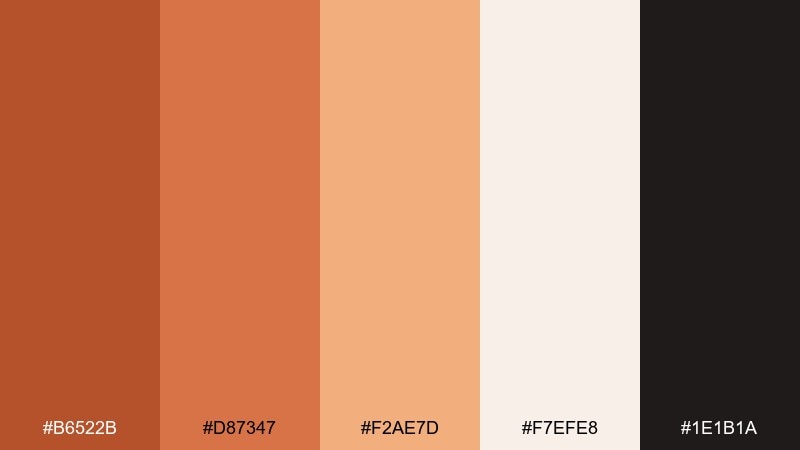 bold spice gradient ui color palette with hex codes