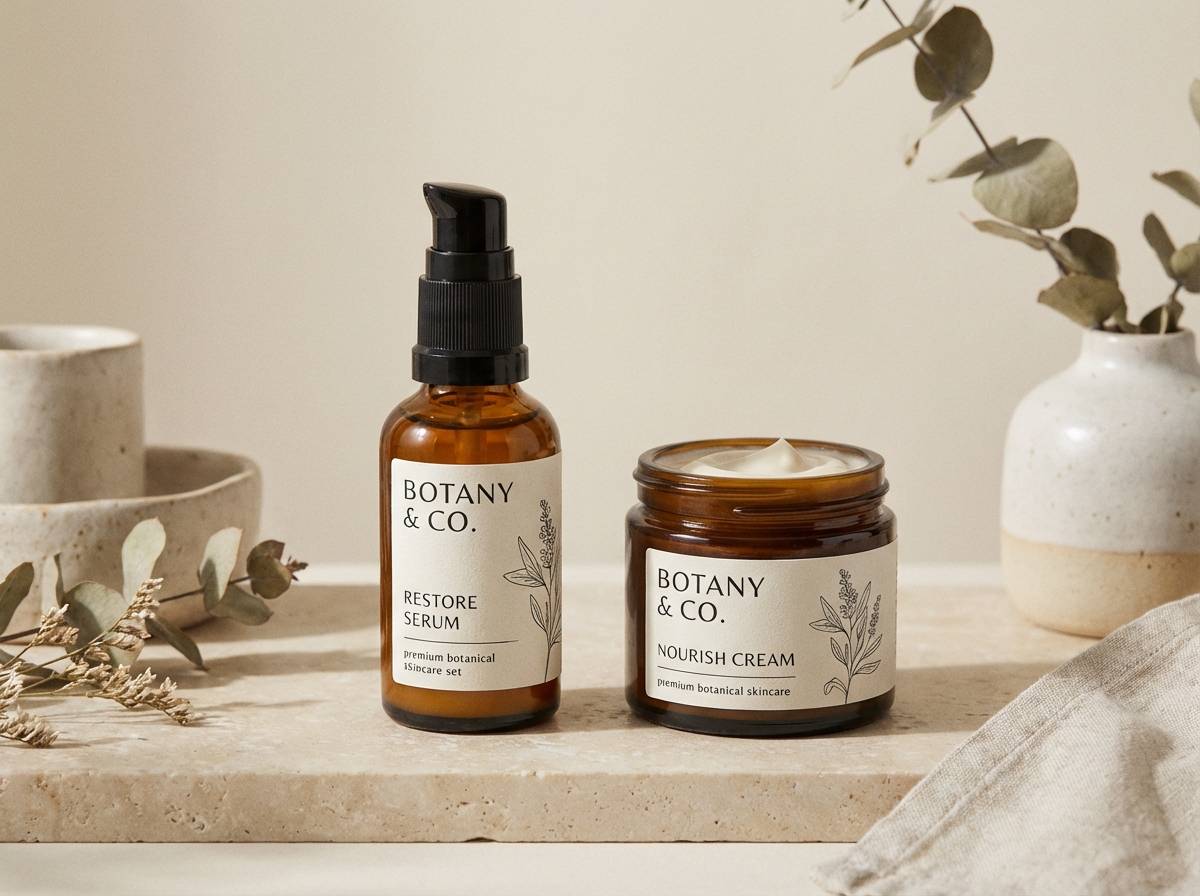 botanical skincare packaging