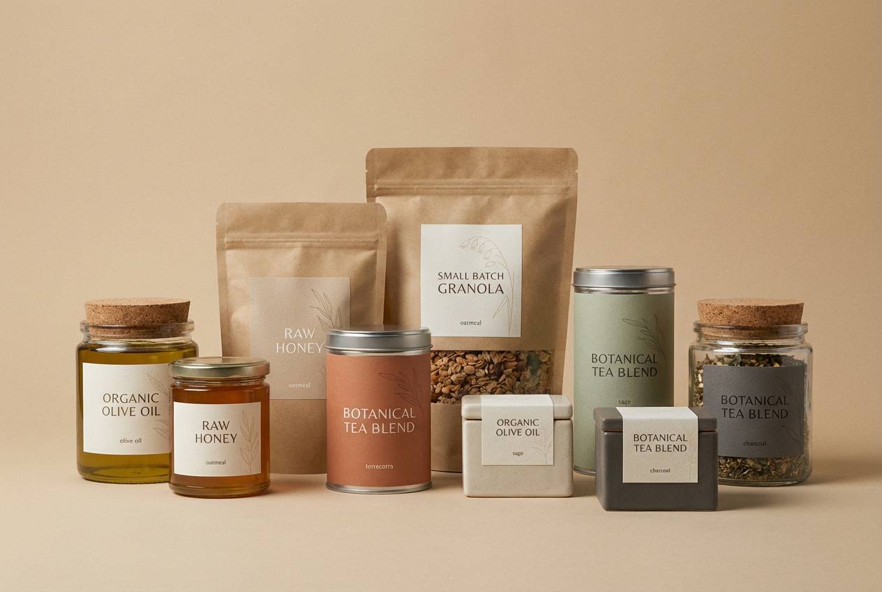boutique packaging on clean background