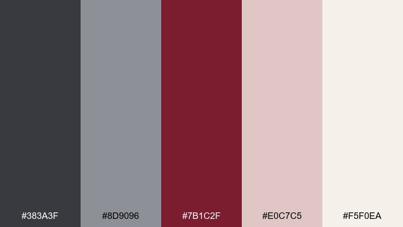 boutique velvet color palette with hex codes