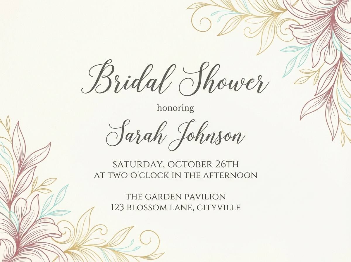 bridal shower invitation