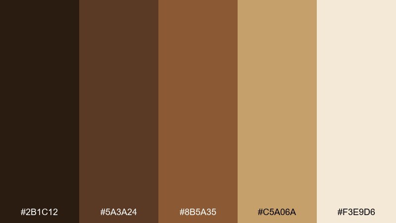 bronze orchard color palette with hex codes