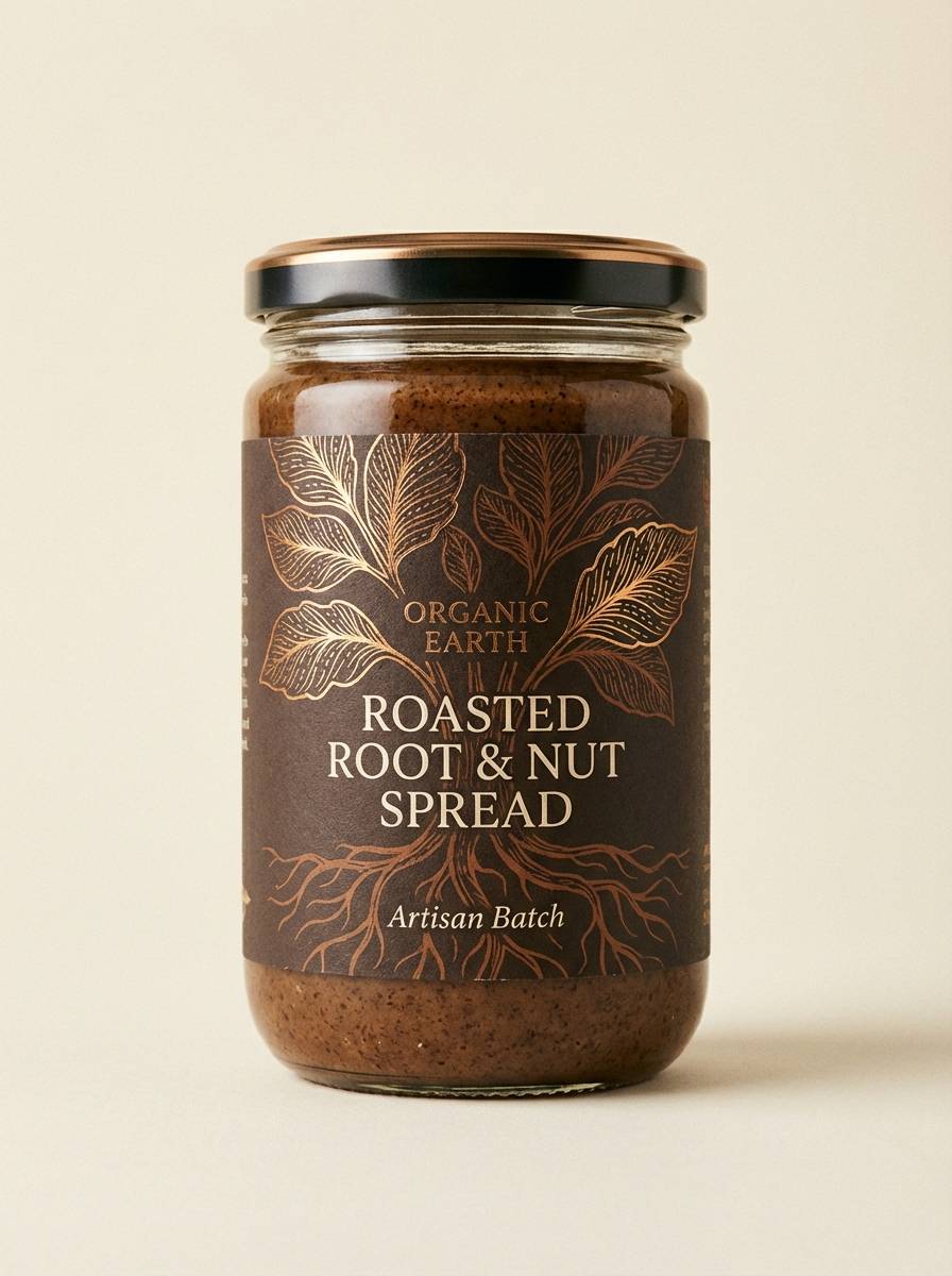 organic jar label studio shot