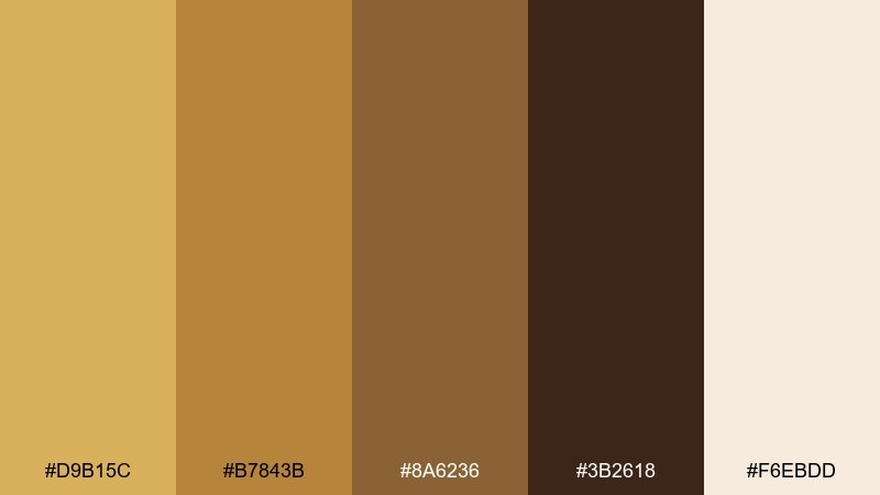 brown sugar minimal ui color palette with hex codes