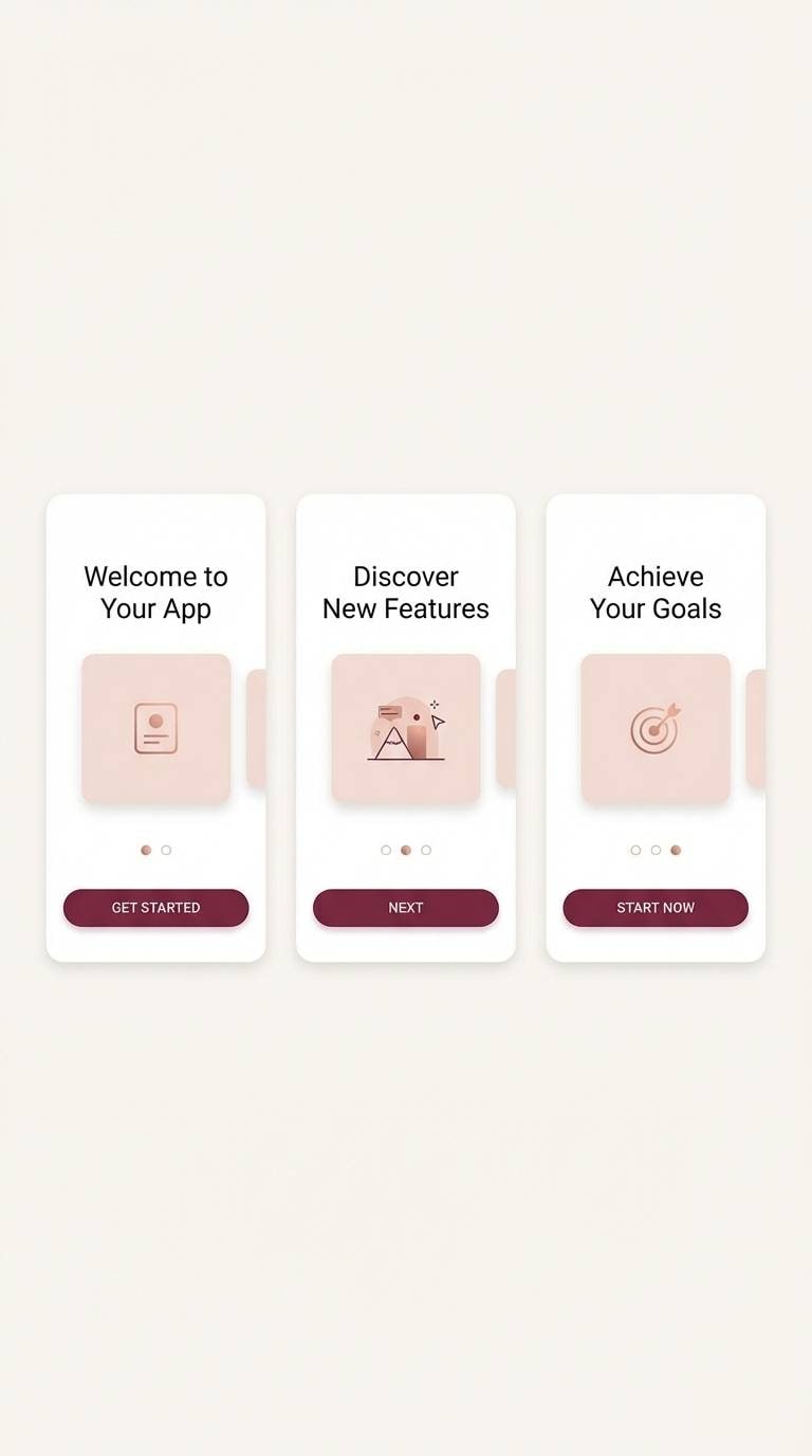 burgundy smoke onboarding ui