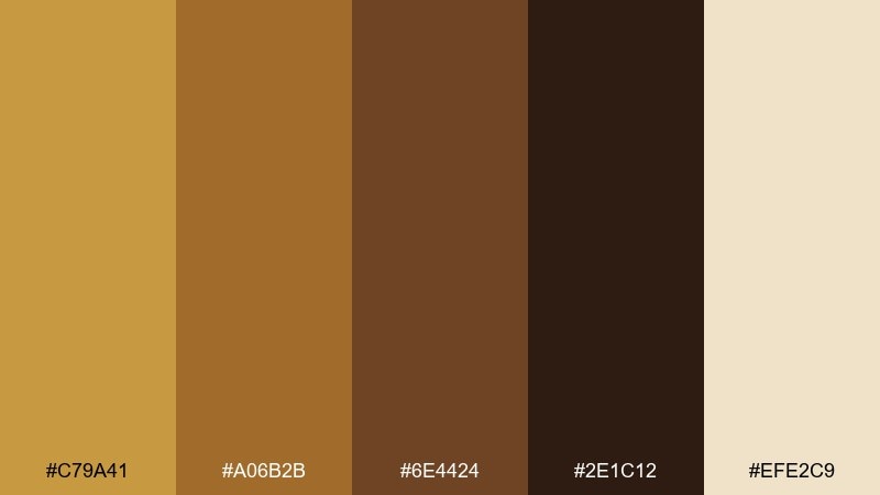 burnished cedar color palette with hex codes