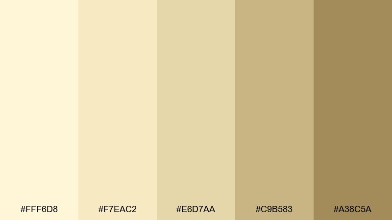 buttercream minimal color palette with hex codes