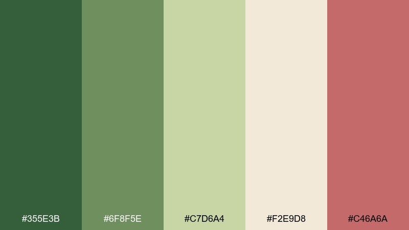 cactus bloom color palette with hex codes
