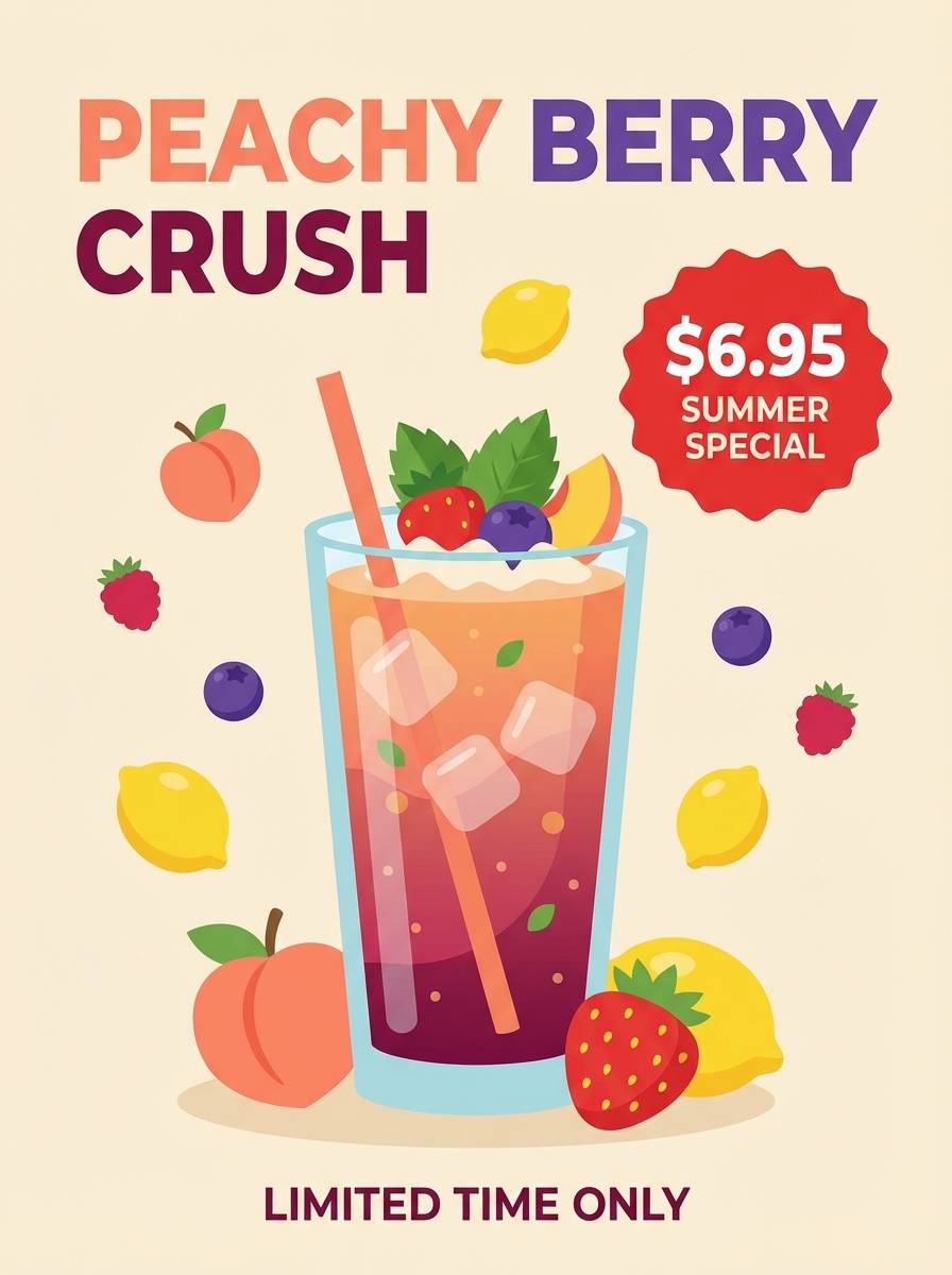 cafe drink promo poster