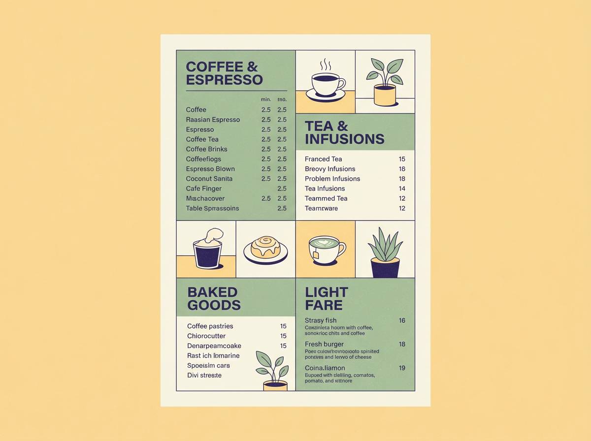 cafe menu poster