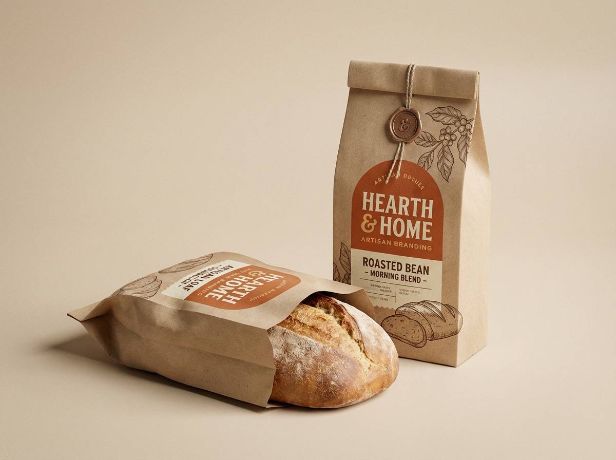 coffee bag packaging mockup