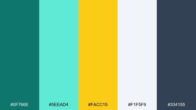 calm classroom color palette with hex codes