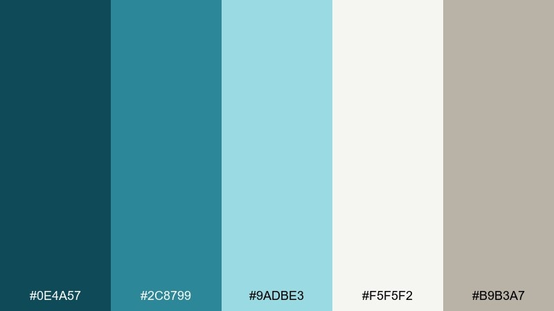 calm spa stone color palette with hex codes