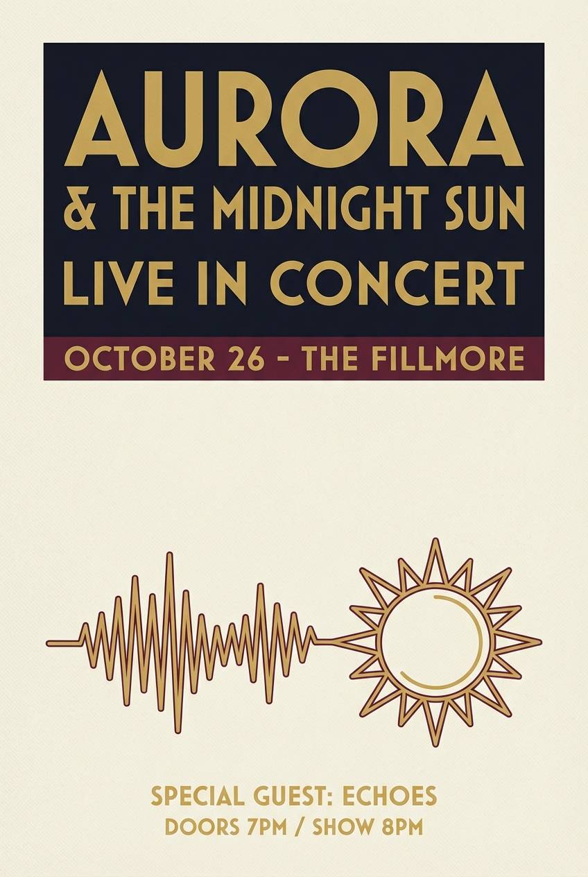 candlelight concert poster