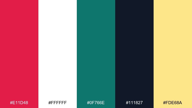 candy cane pop color palette with hex codes