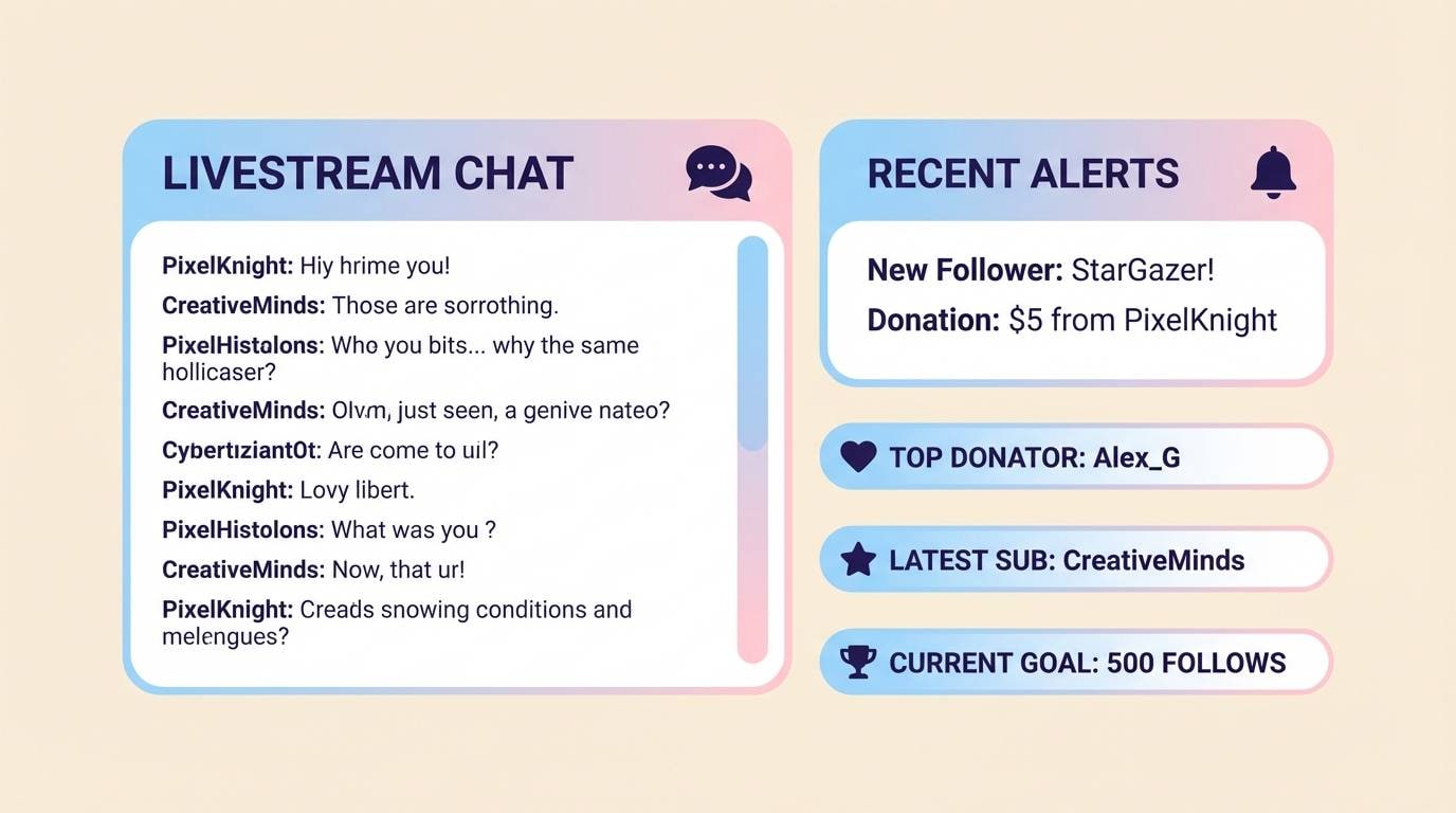 pastel stream overlay ui