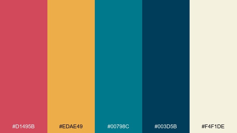 canyon current color palette with hex codes