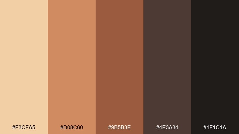 canyon dusk color palette with hex codes