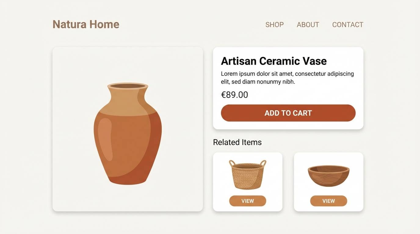 ecommerce product page ui