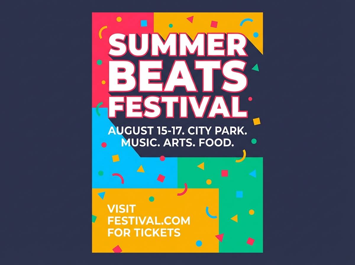 confetti festival poster